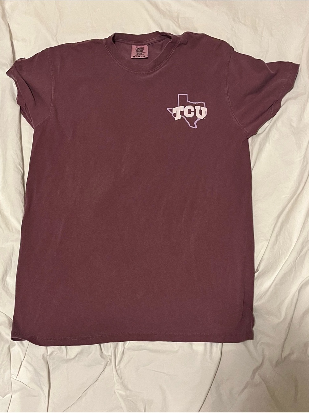 Comfort Colors Maroon TCU Short Sleeve Tee